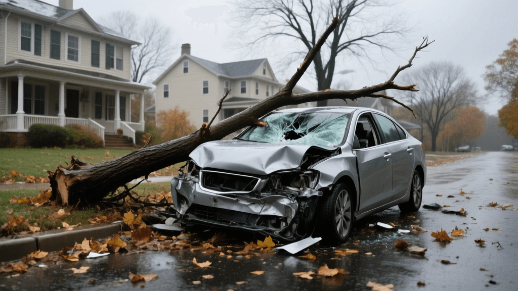 Common Car Insurance Claims After Falling Tree and Storm Damage in Plainview