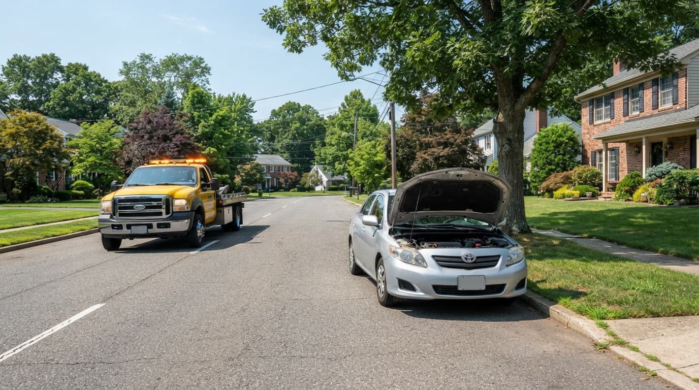 Towing and jump start roadside assistance service in Plainview New York